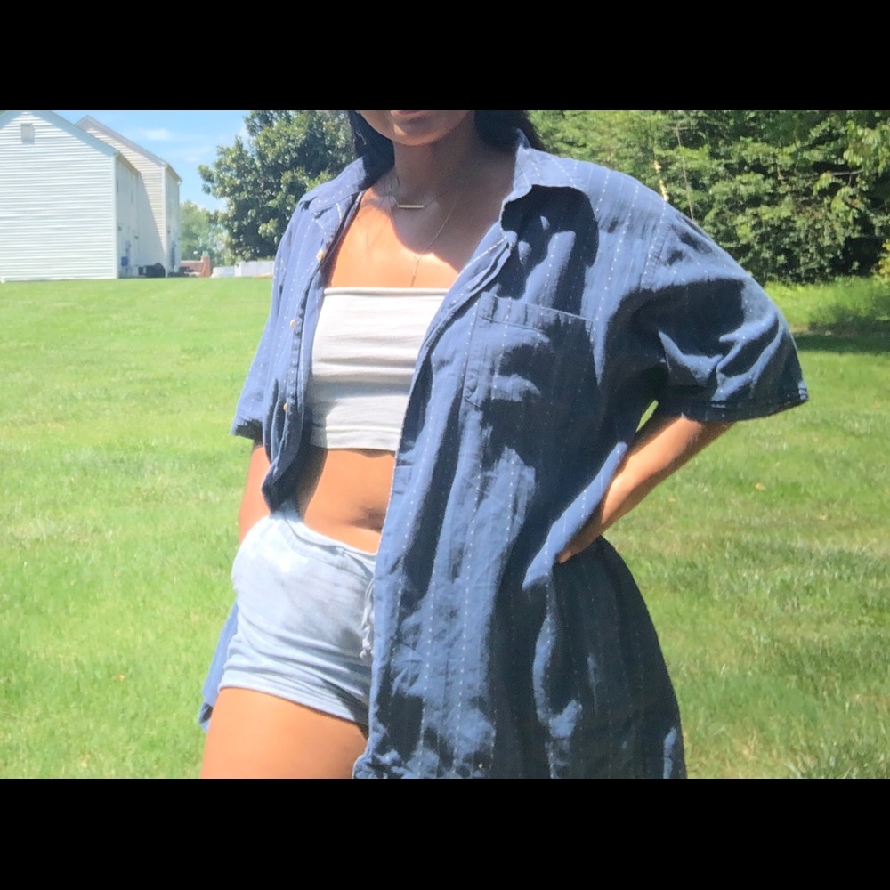 BLUE BUTTON UP💙